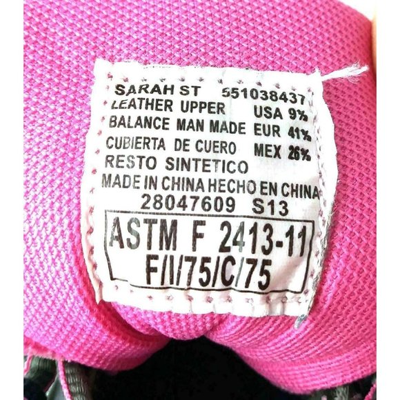 BRAHMA Women's Steel Toe Work Shoes Sarah Pink Black US 9.5 ASTM F2413-11 - Picture 8 of 12